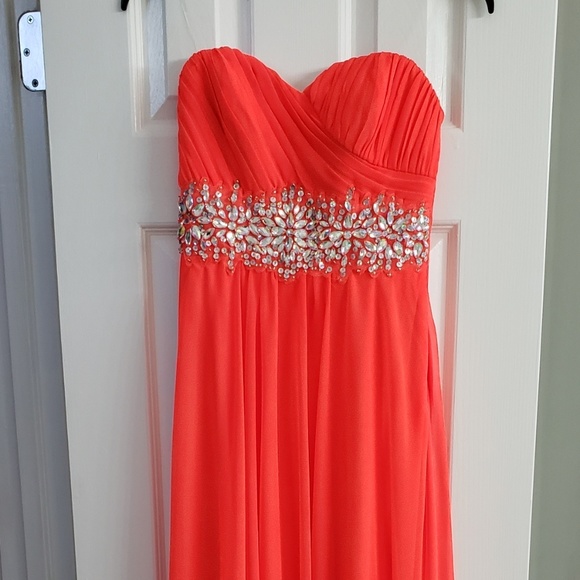 Full Length Hot Pink Prom Dress - Picture 2 of 2